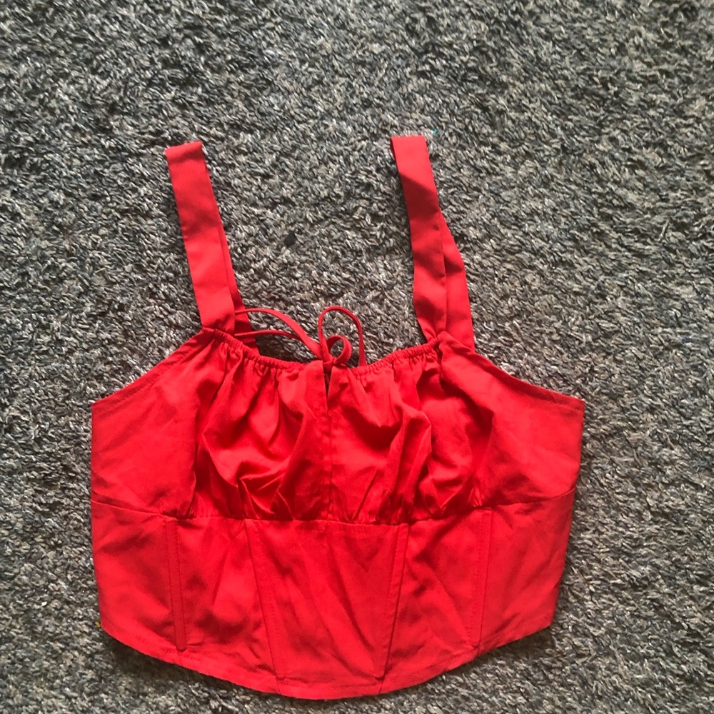 Red crop top